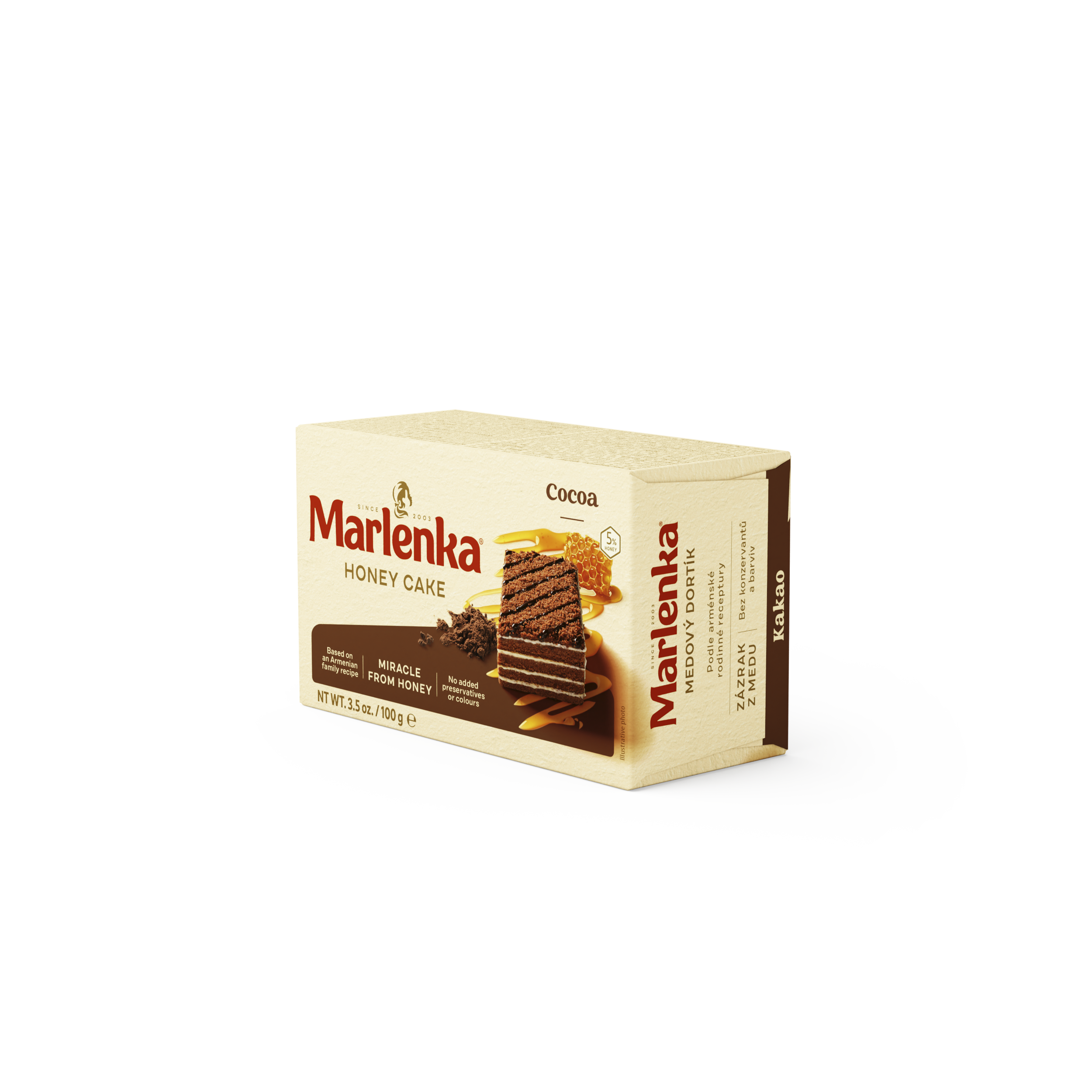 Honey Cake MARLENKA®  with Cocoa 100g