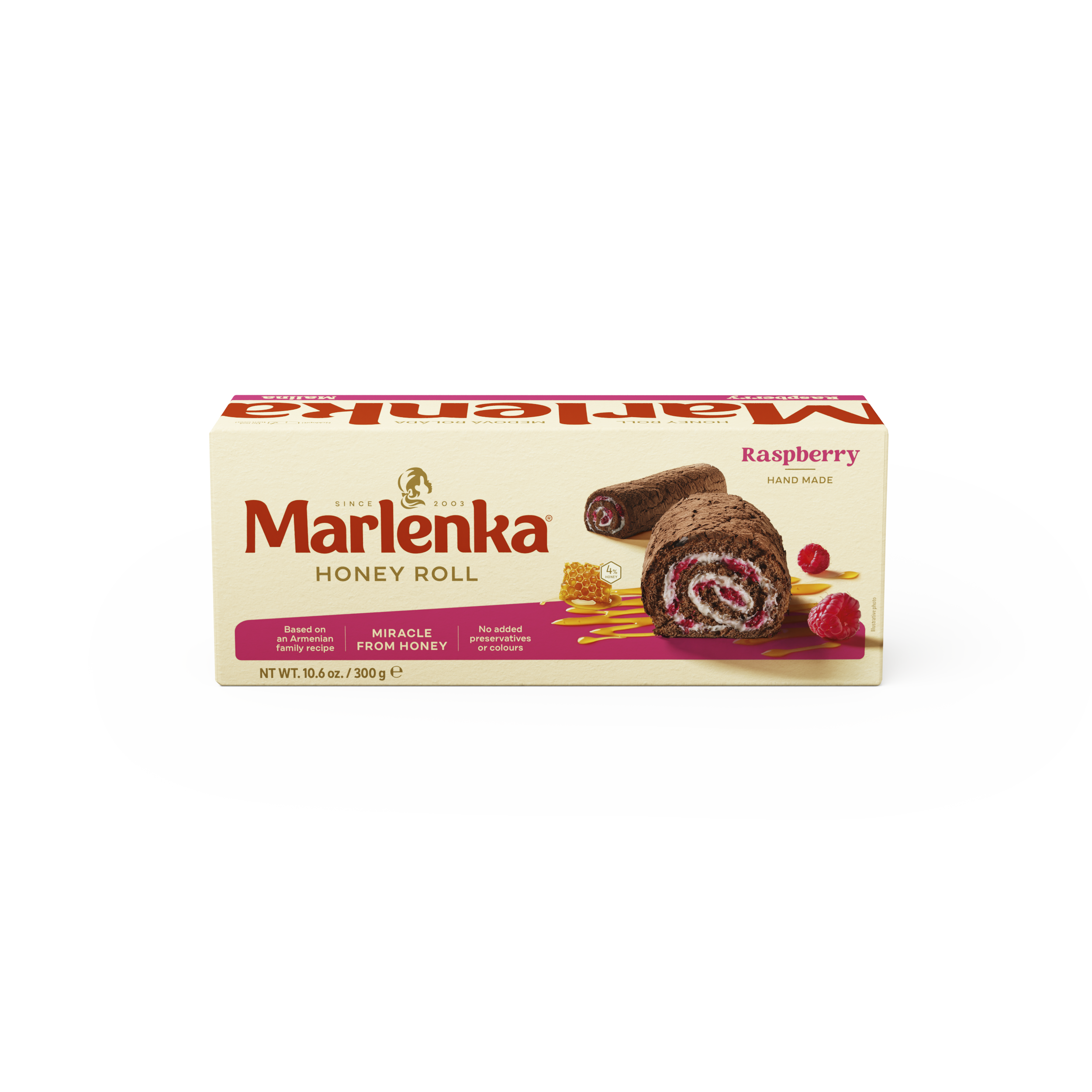 Honey Roll MARLENKA® with Cocoa&Raspberries  300g